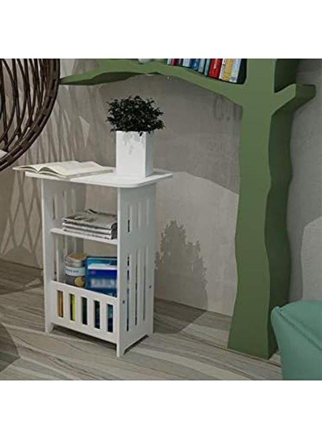 Functional Nightstand & Coffee Table – Square Design with Storage for Bedroom & Living Room - Image 3