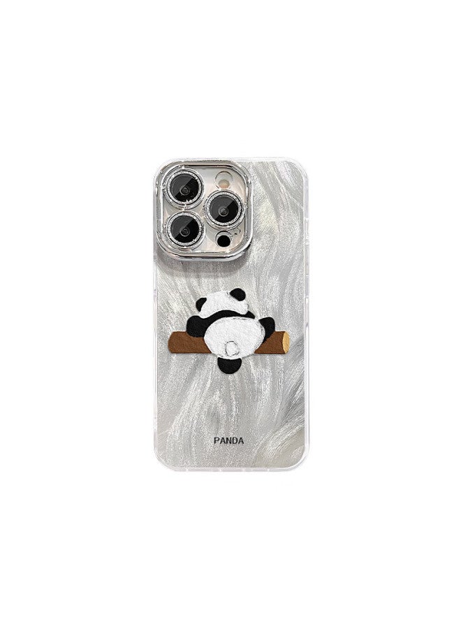 Zitai Acrylic Full Cover Anti-Fall Case For Apple 15 Phone Case Iphone 15 Protective Case For Men And Women Couples [Climbing Panda - Built-In Lens Film] - Image 3
