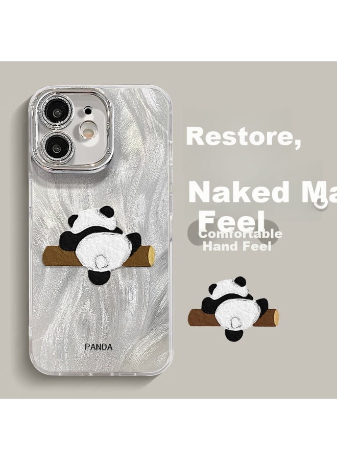 Zitai Acrylic Full Cover Anti-Fall Case For Apple 15 Phone Case Iphone 15 Protective Case For Men And Women Couples [Climbing Panda - Built-In Lens Film] - Image 2