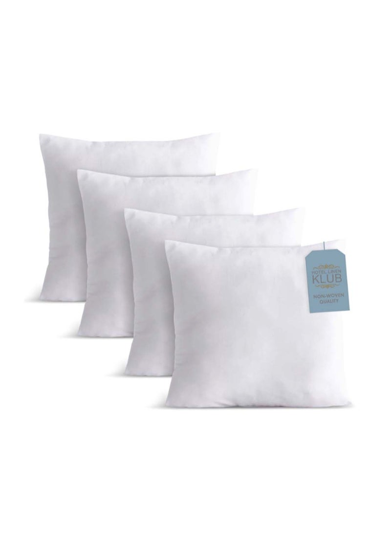 Hotel Linen Klub 4-Piece Cushion Fillers 45x45 cm – 350 Grams Each – Fluffy and Durable with Non-Woven Outer Fabric – Ideal for Living Room & Bedroom Styling  - Image 1