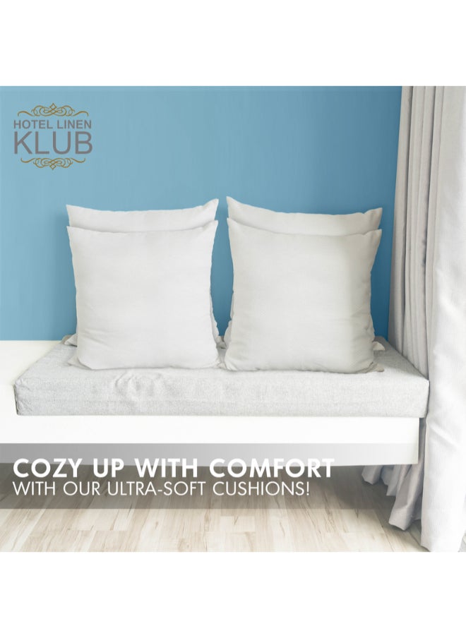 Hotel Linen Klub 4-Piece Cushion Fillers 45x45 cm – 350 Grams Each – Fluffy and Durable with Non-Woven Outer Fabric – Ideal for Living Room & Bedroom Styling  - Image 5
