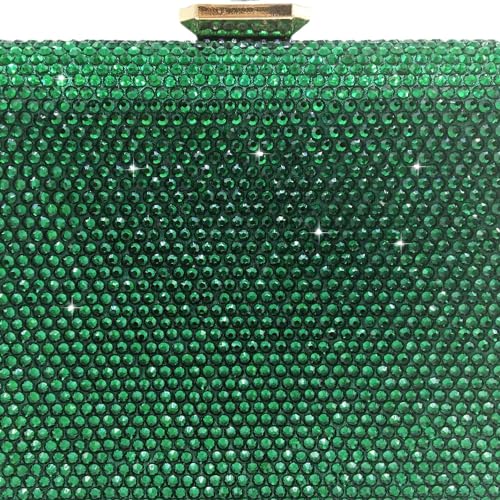 Boutique De FGG بوتيك دي إف جي جيreen كريستال حقائب سهرة للنساء حفلات رسمية صندوق كلتش زفاف حقائب يد برايدال كلتش محفظة, ميني - Image 4