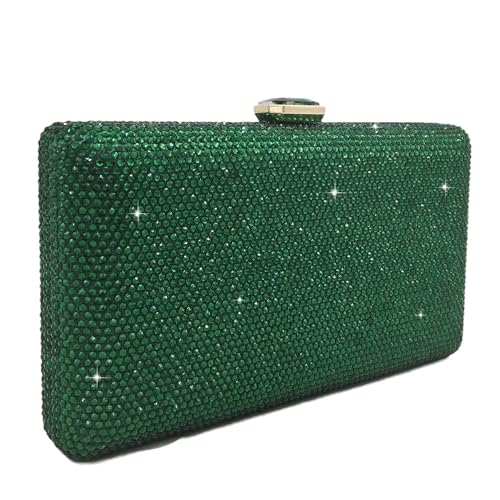 Boutique De FGG بوتيك دي إف جي جيreen كريستال حقائب سهرة للنساء حفلات رسمية صندوق كلتش زفاف حقائب يد برايدال كلتش محفظة, ميني - Image 5