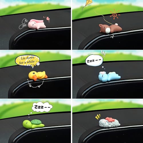 AnWorlet 6 Cute Interior Decorations for Mirrors, Dashboard, Center Console, Stick Anywhere, Fun Gift - Image 5