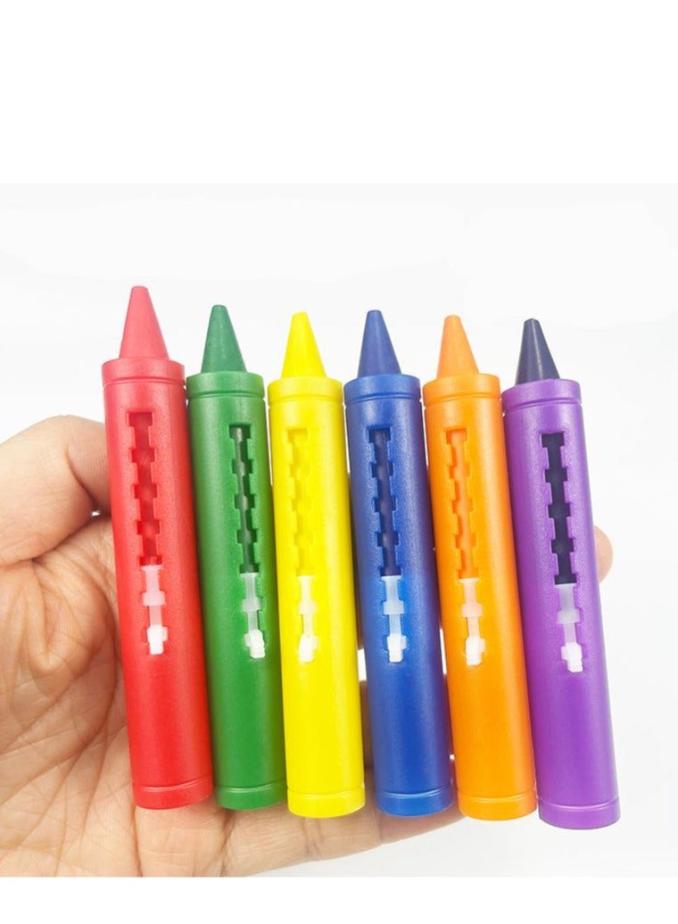 ميكسد 6 قطعة من السهل فرشاة الطلاء القلم غير سامة قابل للغسل القلم للتلوين للبنين والبنات - Image 1