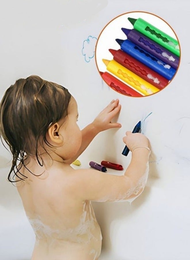 ميكسد 6 قطعة من السهل فرشاة الطلاء القلم غير سامة قابل للغسل القلم للتلوين للبنين والبنات - Image 4