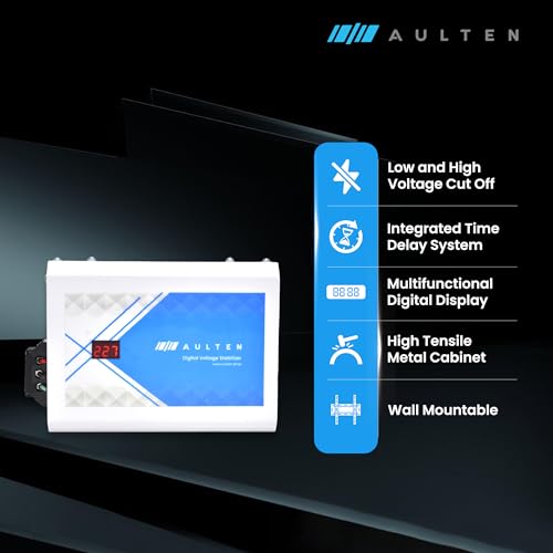 AULTEN Digital Voltage Stabilizer for All Inverter and Non Inverter AC Upto 1.5 Ton AC 4 KVA 3200W 170V-270V AD061 (White) | 3 Year Warranty - Image 2