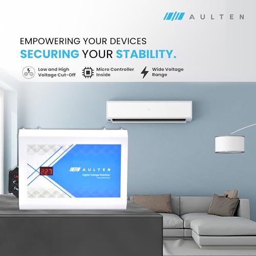 AULTEN Digital Voltage Stabilizer for All Inverter and Non Inverter AC Upto 1.5 Ton AC 4 KVA 3200W 170V-270V AD061 (White) | 3 Year Warranty - Image 4