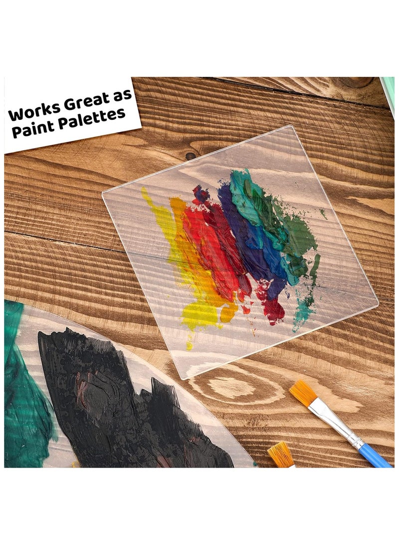 تي بي جي بي الواح اكريليك بلاستيكية شفافة بسمك 2 ملم مقاس 5 × 5 انش، لافتات مربعة اكريليك شفافة للحرف اليدوية ومستلزمات الرسم (8 قطع) - Image 4