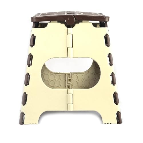 Hevea Plastic Durable Stool for Home & Garden (Brown Color) Set of 2 - Image 3