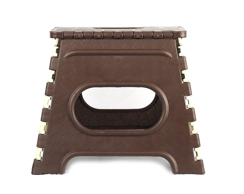 Hevea Plastic Durable Stool for Home & Garden (Brown Color) Set of 2 - Image 2