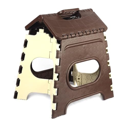 Hevea Plastic Durable Stool for Home & Garden (Brown Color) Set of 2 - Image 4