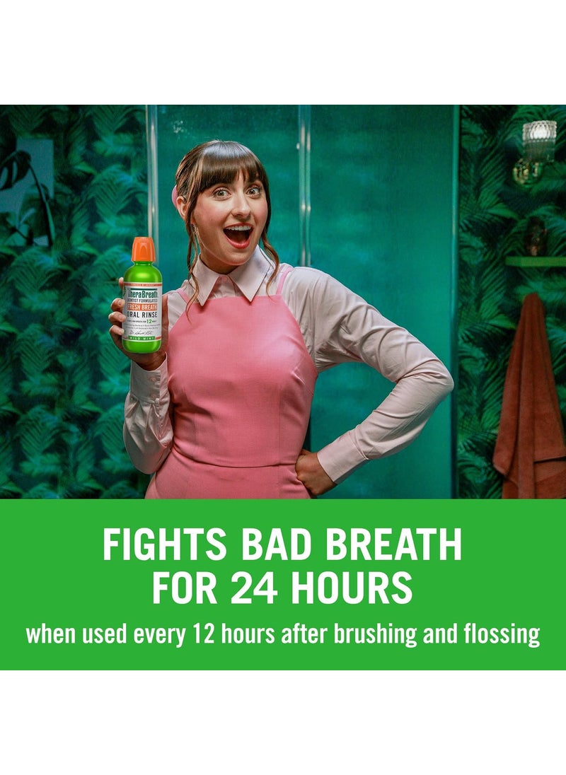 TheraBreath TheraBreath Fresh Breath Mouthwash Mild Mint Flavor AlcoholFree 16 Fl Oz 2Pack  - Image 2