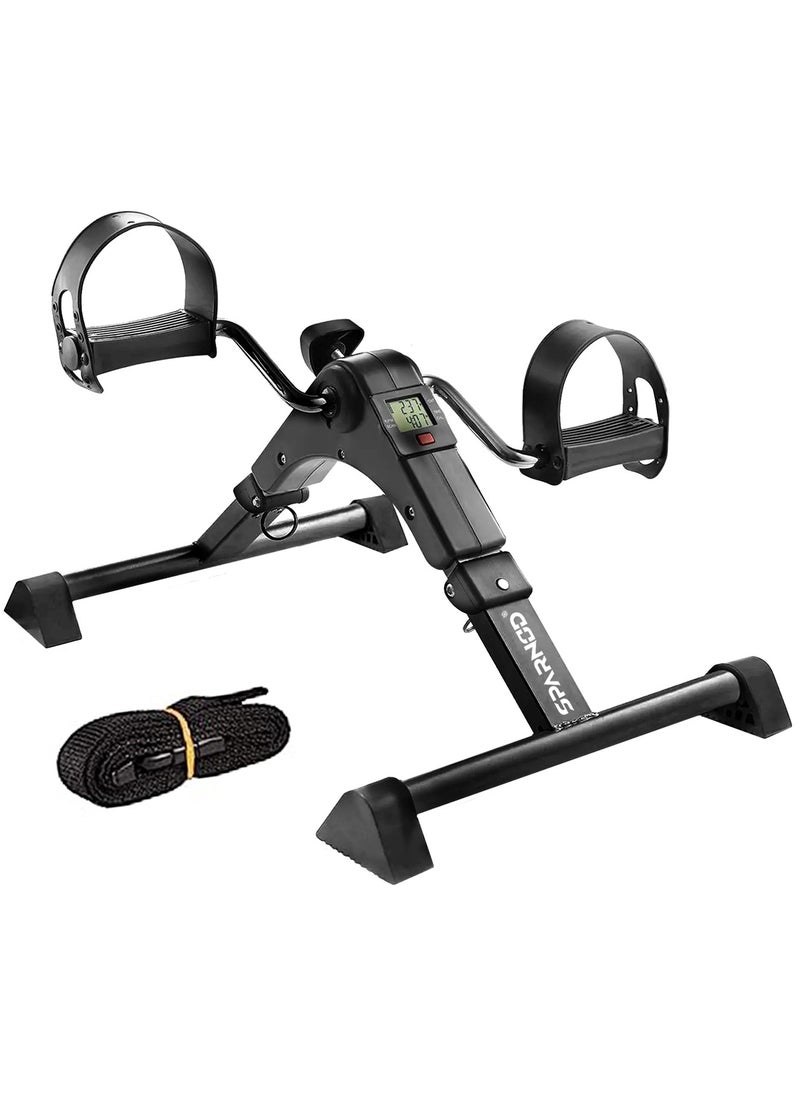 Sparnod Fitness - SMB-100_B Series Mini Cycle Pedal Exerciser With Adjustable Resistance And Digital Display - Suitable For Light Exercise Of Legs & Arms, And Physiotherapy At Home - Image 1