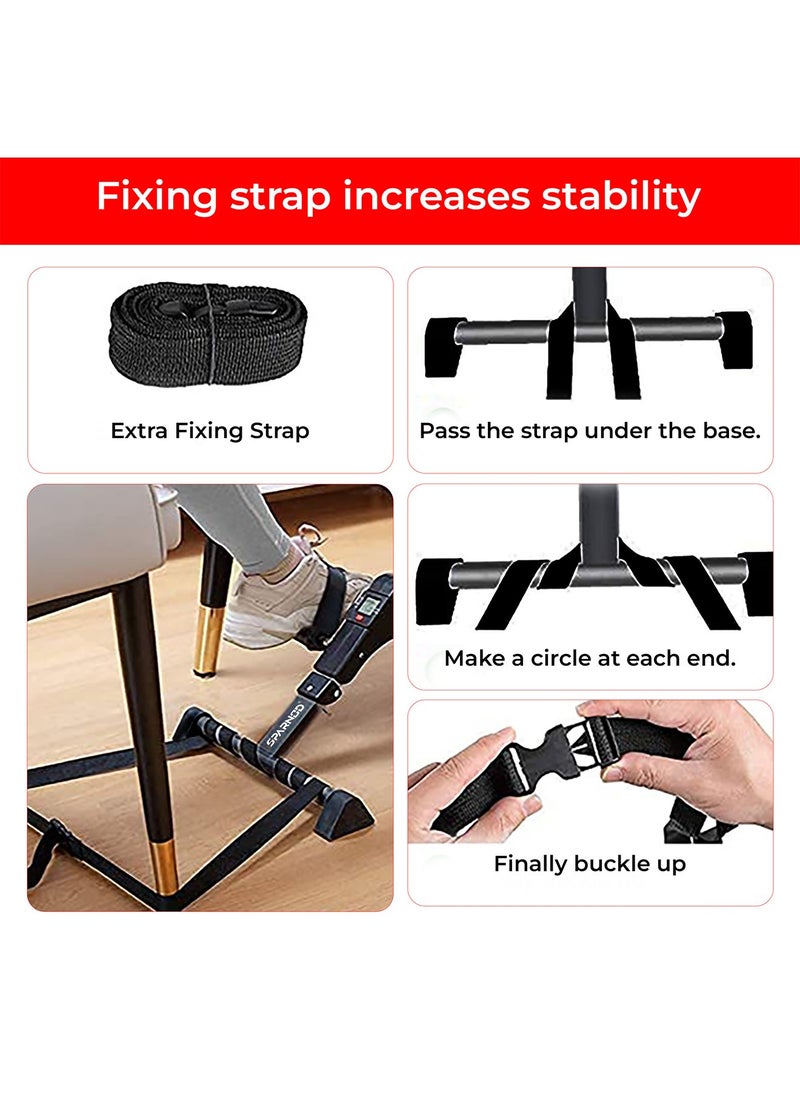 Sparnod Fitness - SMB-100_B Series Mini Cycle Pedal Exerciser With Adjustable Resistance And Digital Display - Suitable For Light Exercise Of Legs & Arms, And Physiotherapy At Home - Image 1