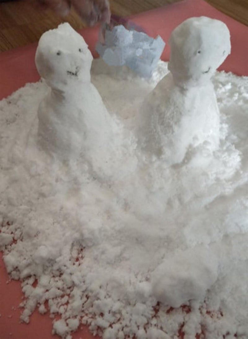 GGOOT Instant Snow Powder Premium Fake Snow for Cloud Slime and Holiday Snow Decorations Instant Magic Snow Fake Party Decoration artificial snow, 50g - Image 5