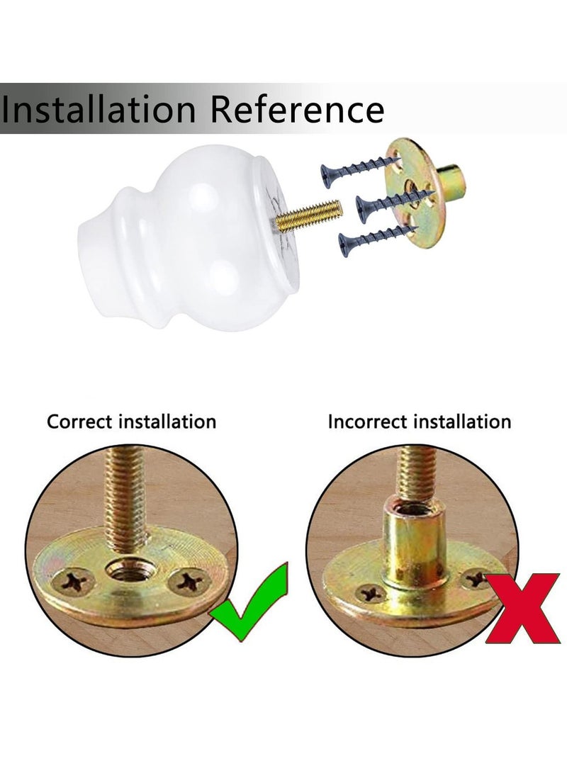 Wood Furniture Legs, 4 Pcs Replacement Sofa Legs for DIY Projects, Mid Century with Pre-Drilled Bolt Holes, Ideal Couches, Dressers, Sideboards, Coffee Tables (3 inch, White) - Image 5
