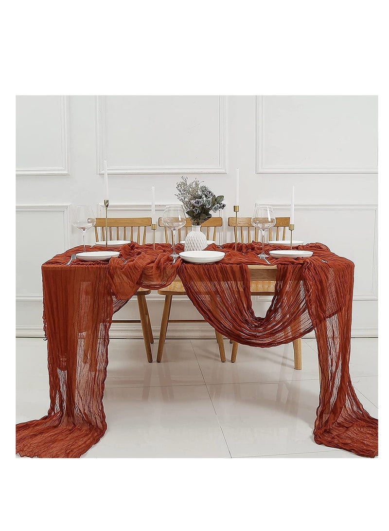 Translucent Table Runner Chessian Tablecloth for Wedding Reception Bridal Shower Party Decoration Table Centerpiece 90400CM  - Image 1