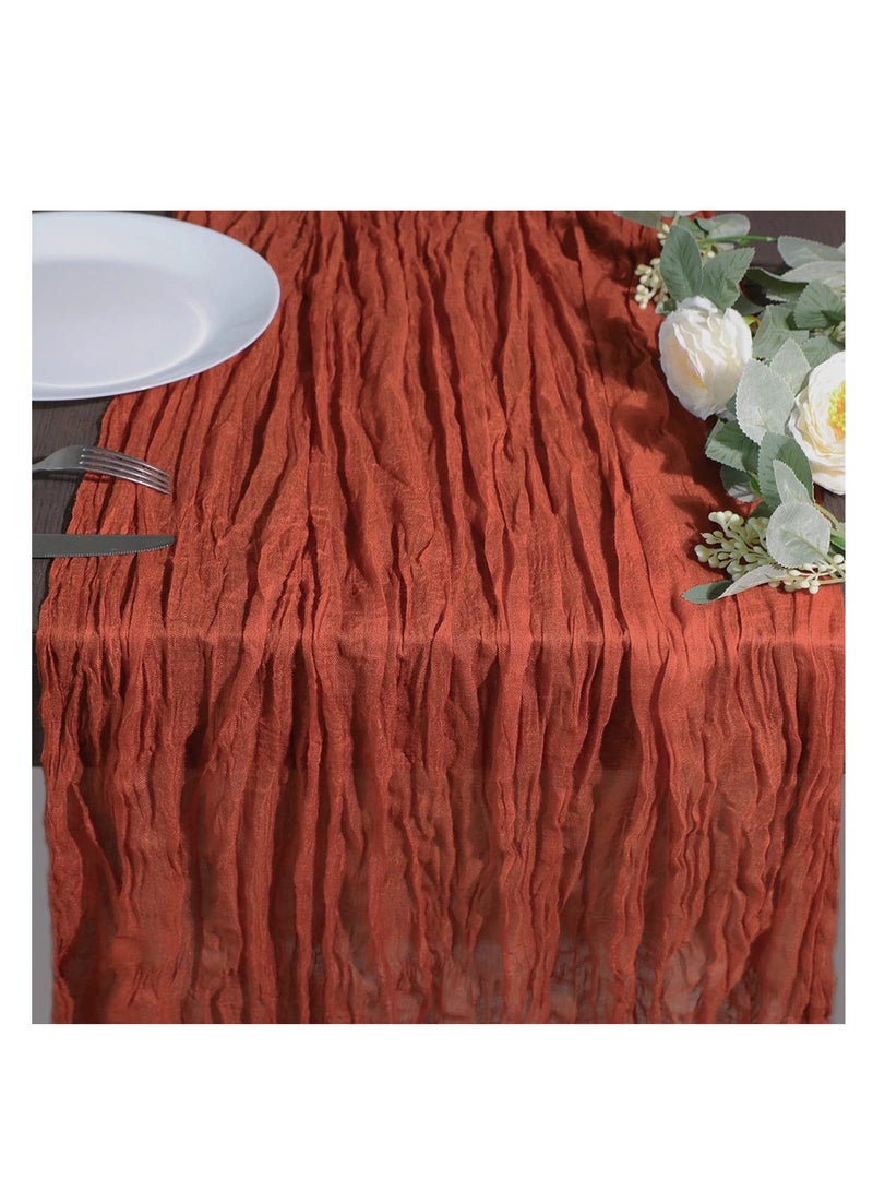 Translucent Table Runner Chessian Tablecloth for Wedding Reception Bridal Shower Party Decoration Table Centerpiece 90400CM  - Image 4