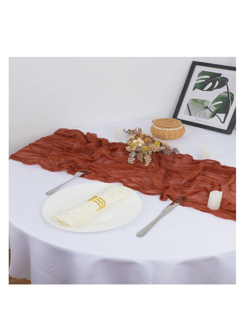 Translucent Table Runner Chessian Tablecloth for Wedding Reception Bridal Shower Party Decoration Table Centerpiece 90400CM  - Image 2