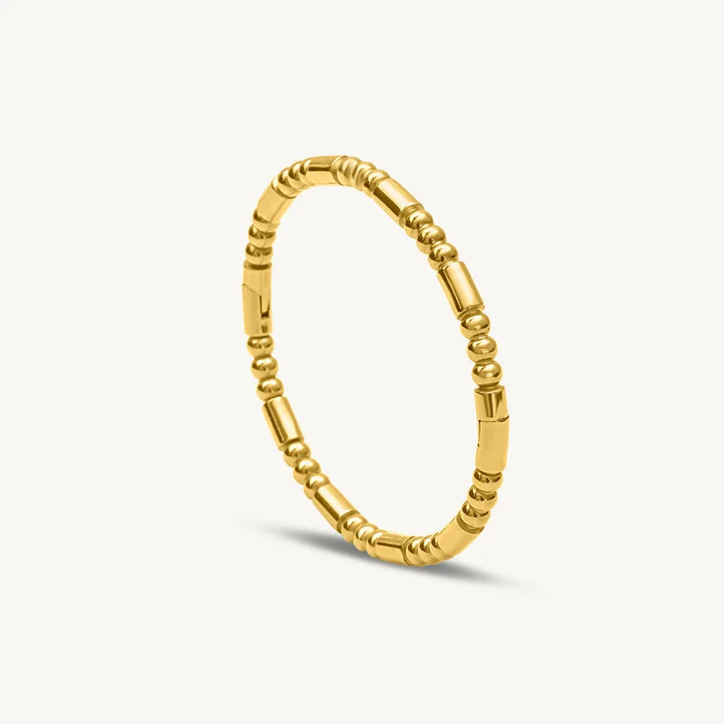 بالموناس PALMONAS Golden Stream Bangle Bracelet for Women | 18K Gold Plated, Waterproof & Anti-Tarnish
