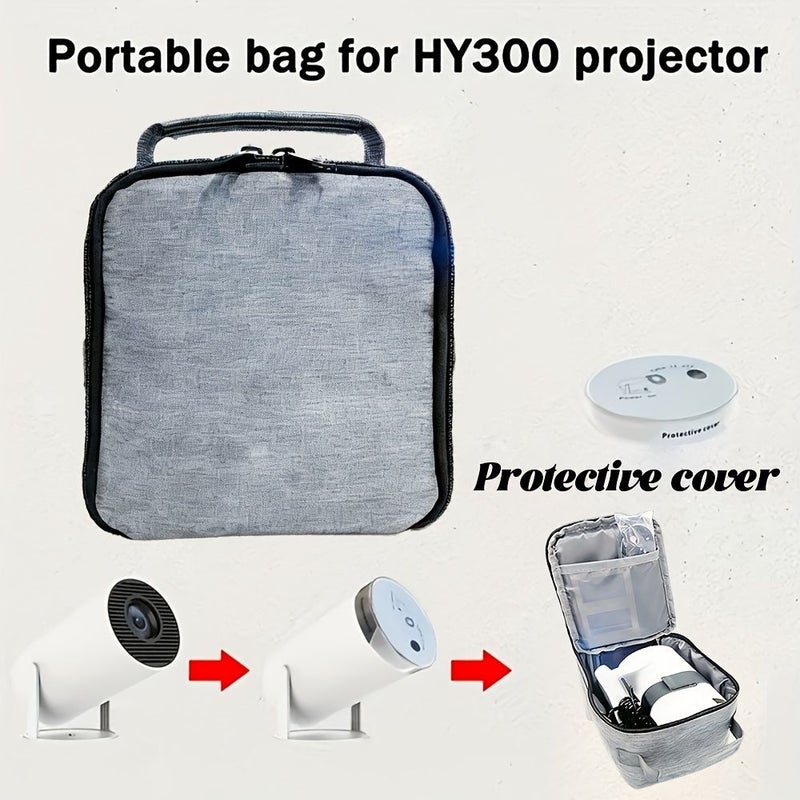 HY300 Pro Projector Storage Bag With Accessory Pockets Portable Case Compatible With Most Mini Projectors Includes Lens Cap - Image 3