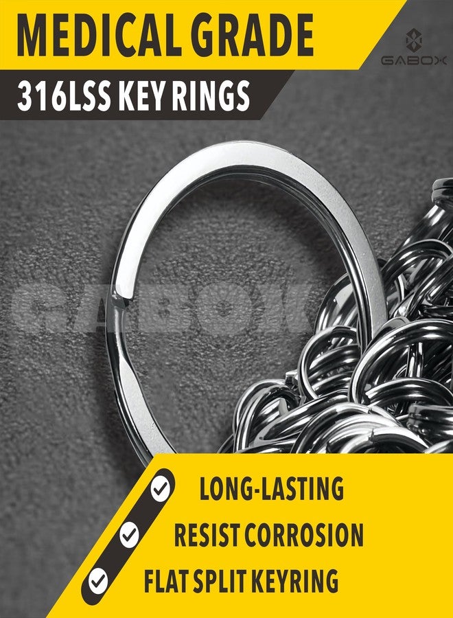 GABOX 12 Pcs Medical-Grade 316L Stainless Steel Key Rings, Ideal for Marine Enthusiasts Pet Accessories Dog Tag Home Car Keys DIY Craft Attachment (316LSS 25mm/30mm/35mm each 4pcs) - Image 2