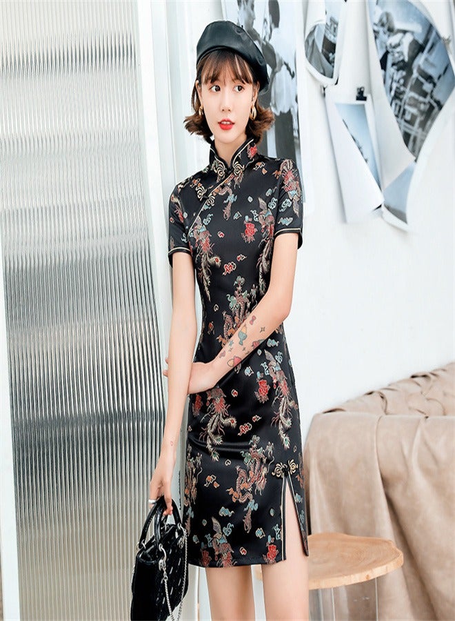 Loquat Dragon And Phoenix Daily Banquet Dress Black  - Image 1