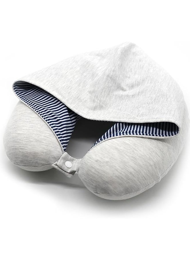 TYCOM Travel Pillows Neck Pillow for Travel U Shape Neck Support Comfortable and Breathable Cover Airplane Travel Kit with Eye Masks Earplugs and Luxury Bag Light Blue  - Image 1