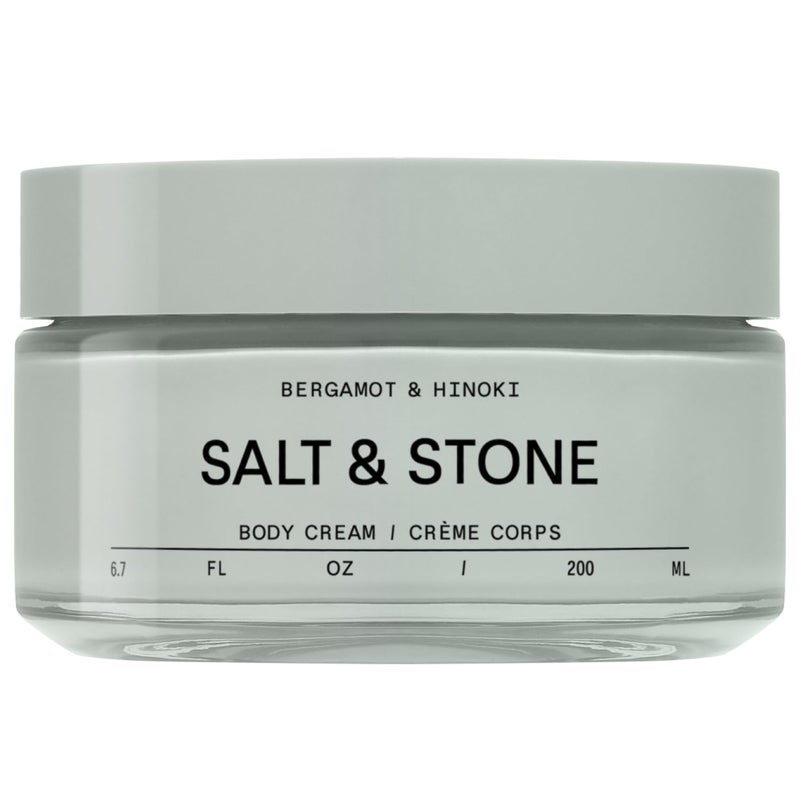 Salt & Stone Body Cream | Hydrating Formula with Seaweed Extracts, Spirulina & Squalane | Deep Hydration, Skin Barrier Support & Healthy Glow | For all Skin Types | Bergamot & Hinoki 6.7 fl oz - Image 1