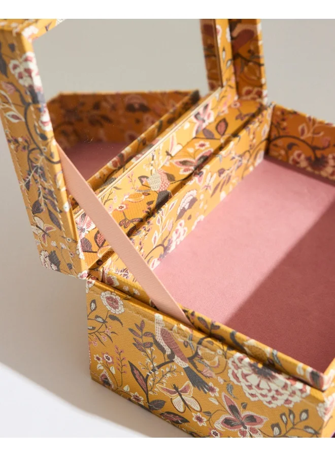 Chumbak Jewellery Organiser | Bahaar Collection | Mustard Storage box