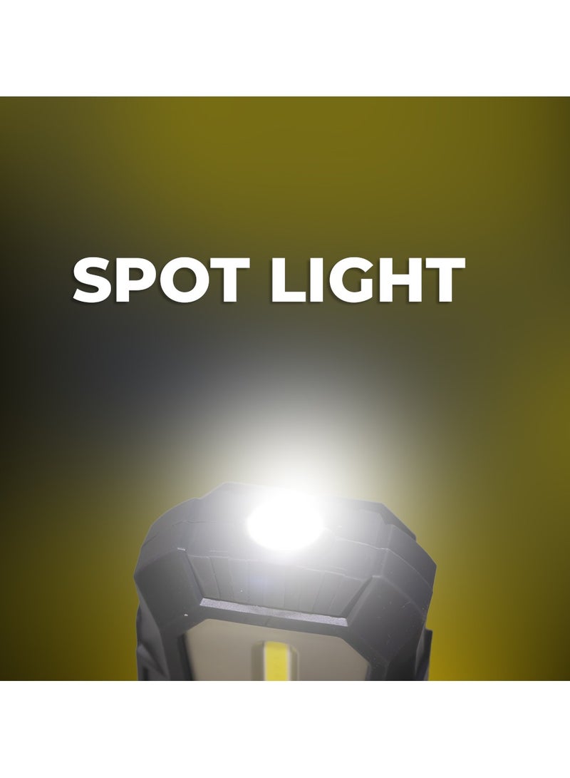 توبيز أضواء فحص مصباح ورشة عمل COB LED الجديدة من توبي مع خطاف وحامل مغناطيسي مصباح تخييم LED مزدوج الطاقة للتخييم في ورشة إصلاح السيارات (T19) - Image 4