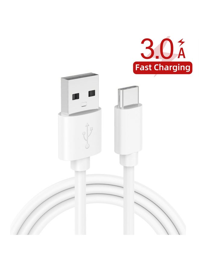 Beauenty 2 in 1 1m USB to USB-C / Type-C Data Cable + 30W QC 3.0 4 USB Interfaces Mobile Phone Tablet PC Universal Quick Charger Travel Charger Set, UK Plug(White) - Image 3