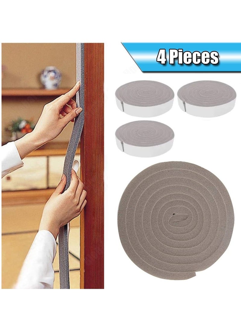 Generic شريط شريط بوم لختم الباب، 4 قطع لمقاومة الضوضاء والرياح  - Image 1