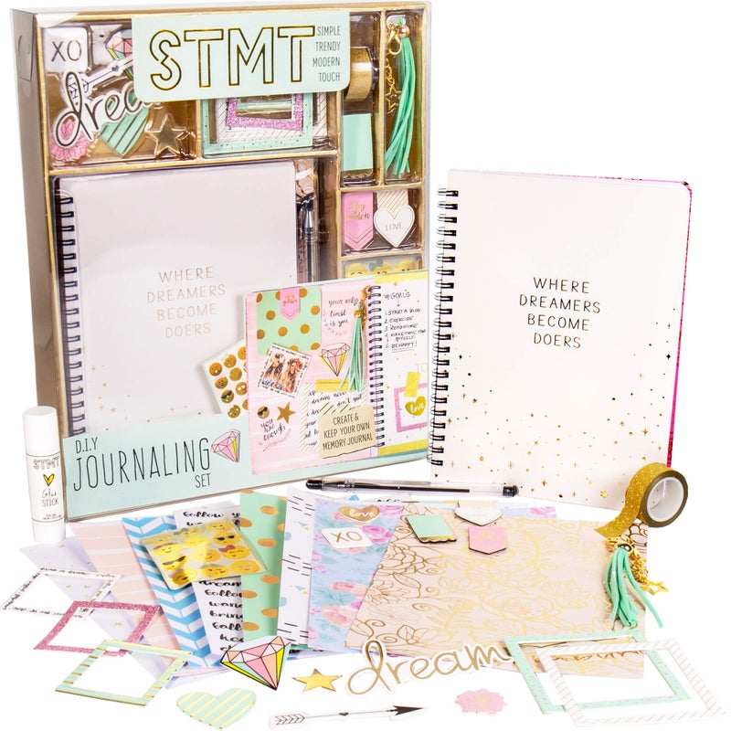 STMT DIY Dreamers Become Doers Journaling Set Stationery Set Bullet Journal Kit Journaling Kit Journals for Teen Girls DIY Journal Set for Girls Ages 8