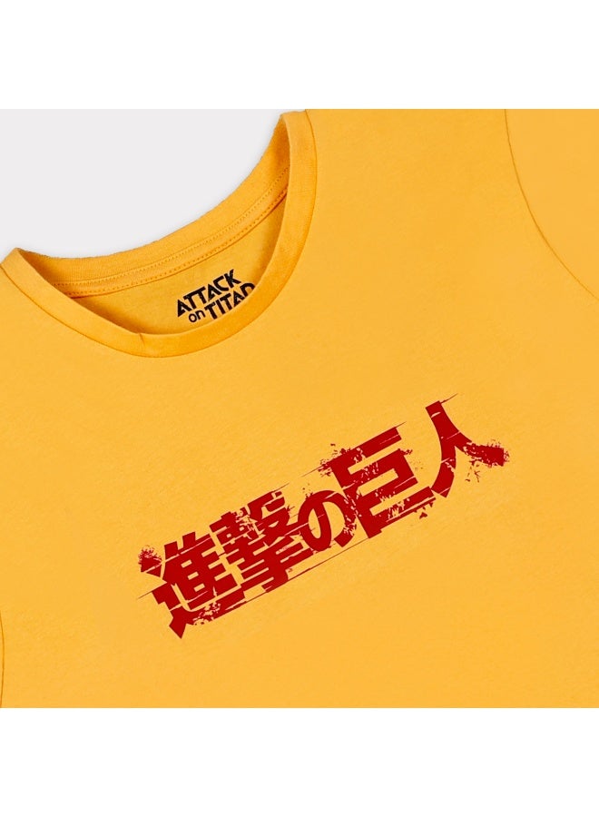 ترو كير تيشيرت قطن % بأكمام قصيرة للأولاد هجوم العمالقة - Image 5