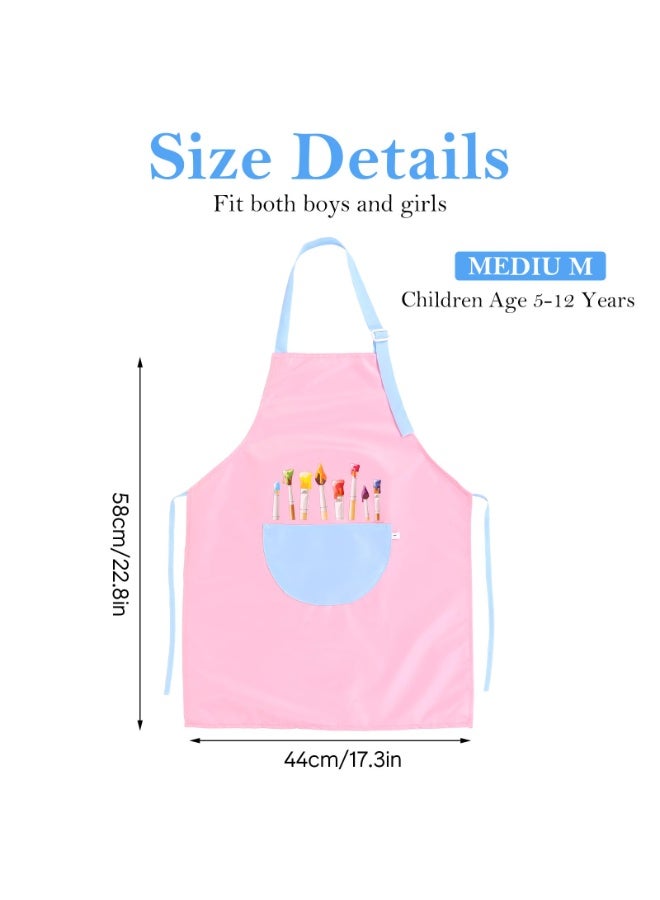 1 Pack Kids Waterproof Art Apron with Pockets, Adjustable Children Painting Apron for Baking, Crafting, Gardening and Grilling Activities - Image 2