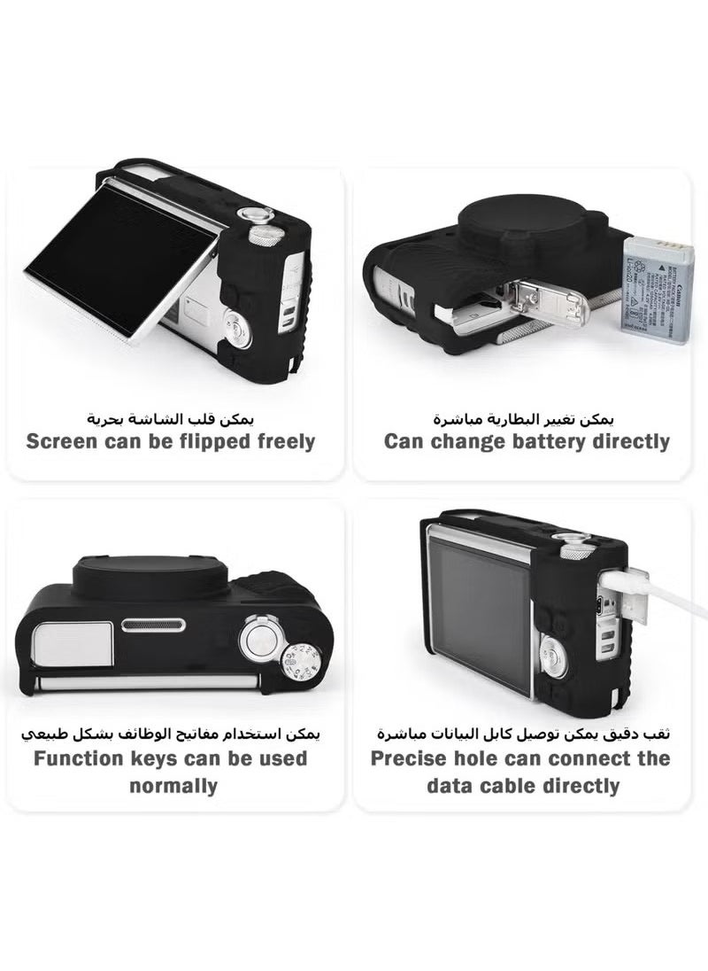 Unewshi SX730 SX740 Camera Case, Soft Silicone Case for Canon PowerShot SX740/SX730 HS Camera(Black)  - Image 4