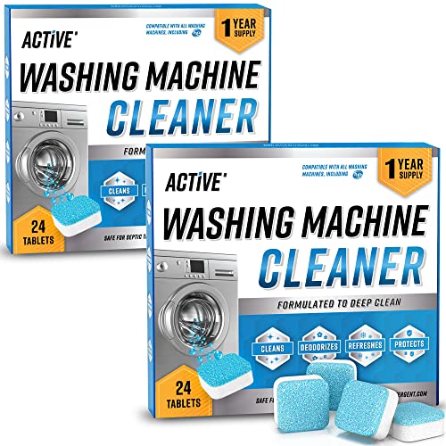 Active Washing Machine Cleaner Descaler 48 Pack - Value Size Deep Cleaning Tablets HE Front Loader & Top Load Washer, Septic Safe Eco-Friendly Deodorizer, Clean Inside Laundry Drum Tub Seal - 48 Count - Image 4