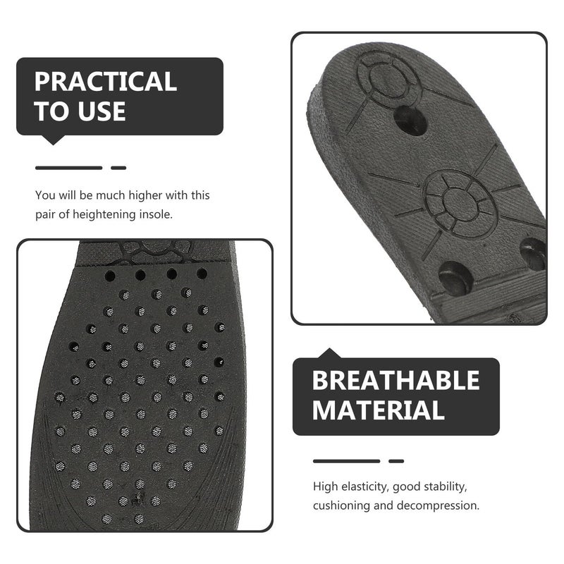 Five Layer Air Injected Shoe Inserts For Height Lift Black Gray Two Pcs - Image 4