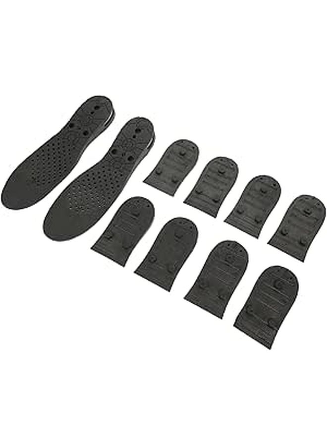 Five Layer Air Injected Shoe Inserts For Height Lift Black Gray Two Pcs - Image 1