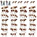 Evemodel Farm Animals Figure SetAN8705 36PCS 187 Well Painted Model Cows and Figures for HO Scale Model Train Scenery Layout Miniature Landscape New - Image 3