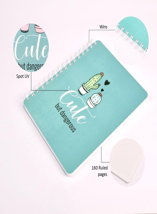 DOODLE Cuteness Overload Hard bound Spiral Notebook Diary, (6.5 X 8.5 Inches, 80 GSM, 160 Ruled Pages) Diary for girls, Birthday Gift, Gift for Girlfriend - Image 2
