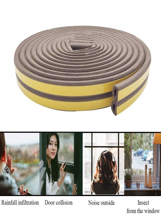 PUHBRHY Weather Stripping Door Seal Strip Weatherstrip Front Window Frame Foam Adhesive Rubber Soundproof Insulation Waterproof Dust-Proof Anti-Collision D-Shape - Image 4