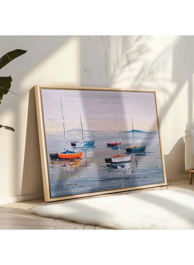 Home Gallery Abstract Framed Portrait Of Sailing Boat Wall Art - Image 1