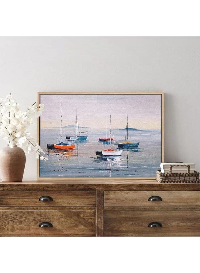 Home Gallery Abstract Framed Portrait Of Sailing Boat Wall Art - Image 4