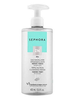 SEPHORA Collection Triple Action Cleansing Water Cleanse + Purify 13.5 Oz/ 400 Ml 