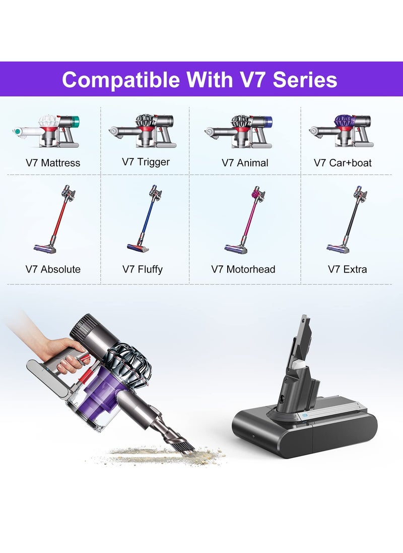 SYOSI - Battery for Dyson V7, 21.6V 2600mAh V7 Replacement Battery for Dyson V7 Motorhead Pro, V7 Trigger, V7 Animal, V7 Absolute, V7 Fluffy, V7 Car+Boat, V7 HEPA Handheld Vacuum Cleaner - Image 1