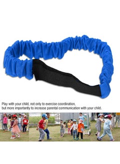 Thoraya Two People Three Feet Legged Race Band Strap Outdoor Team Game Elastic Tie Rope Walker (Blue)  - Image 5