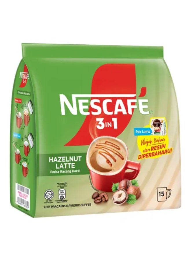Nescafe 3 in 1 Hazelnut Latte 345grams Pack of 15 - Image 2